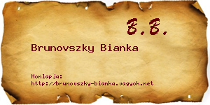 Brunovszky Bianka névjegykártya