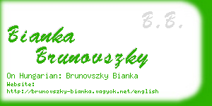 bianka brunovszky business card